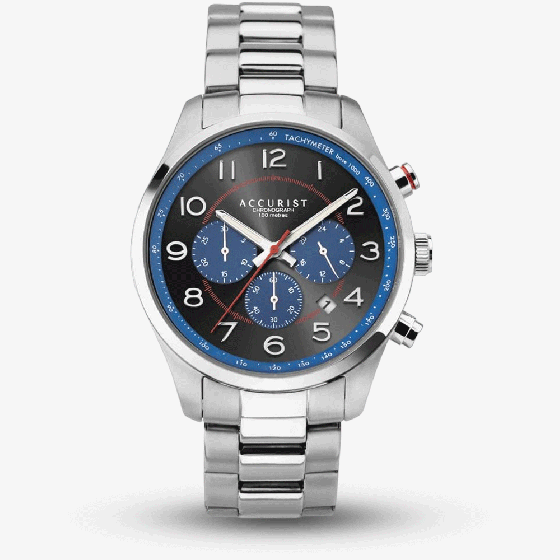 Accurist Mens Silver Watch 7408