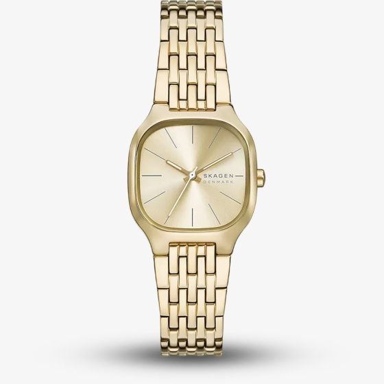 Skagen Ladies Mellem Lille Gold Square Dial Watch SKW3162