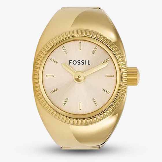 Fossil Ladies Gold Tone Ring Watch ES5246