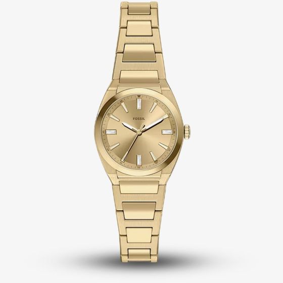 Fossil Ladies Everett Gold Dial Bracelet Watch ES5492