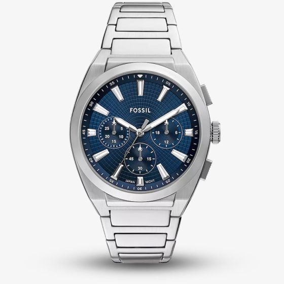Fossil Mens Everett Blue Chronograph Dial Watch FS6104