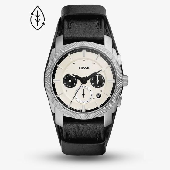 Fossil Mens Machine Black Chronograph Watch FS5921