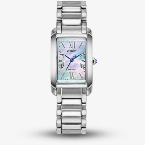Citizen L Bianca Ladies Silver Tone Mother Of Pearl Dial Watch EW5620-55N