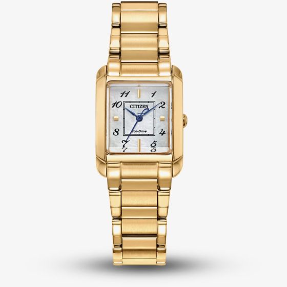 Citizen Ladies L Bianca Gold Tone White Dial Watch EW5602-57D
