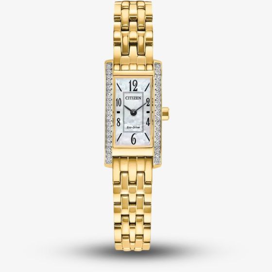 Citizen Ladies Eco Drive White Mother Of Pearl Dial Watch EG7112-59D