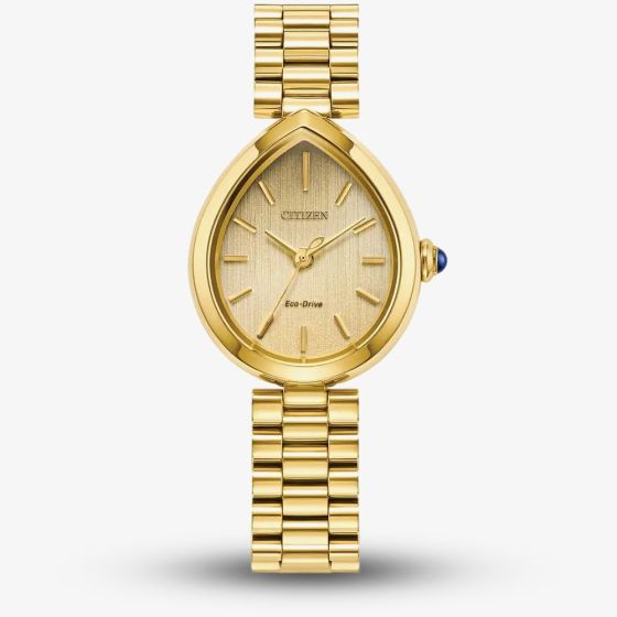 Citizen Ladies L Rainell Gold Tone Stainless Steel Watch EM1202-50P