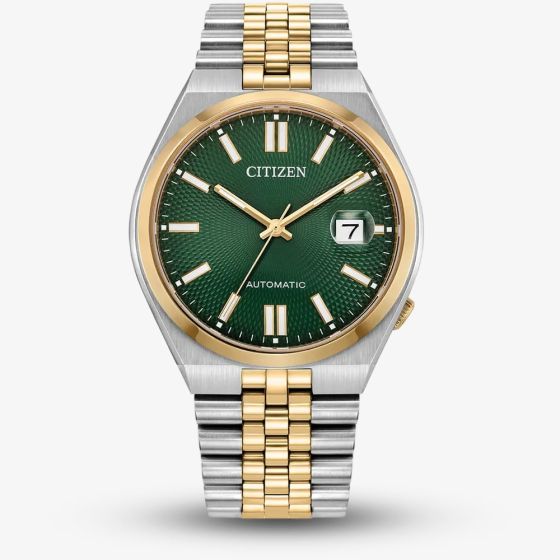 Citizen Mens Tsuyosa 60 Green Dial Automatic Watch NK0024-54X