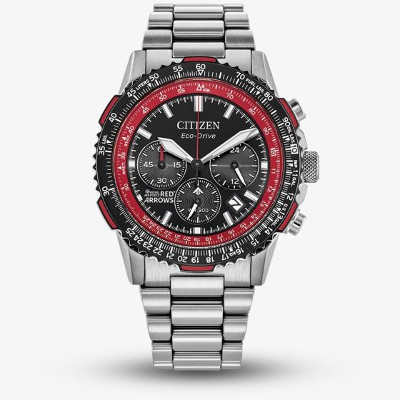 Citizen Mens Red Arrows Promaster Air Navihawk Chronograph Black Dial Bracelet Watch CA4666-56E