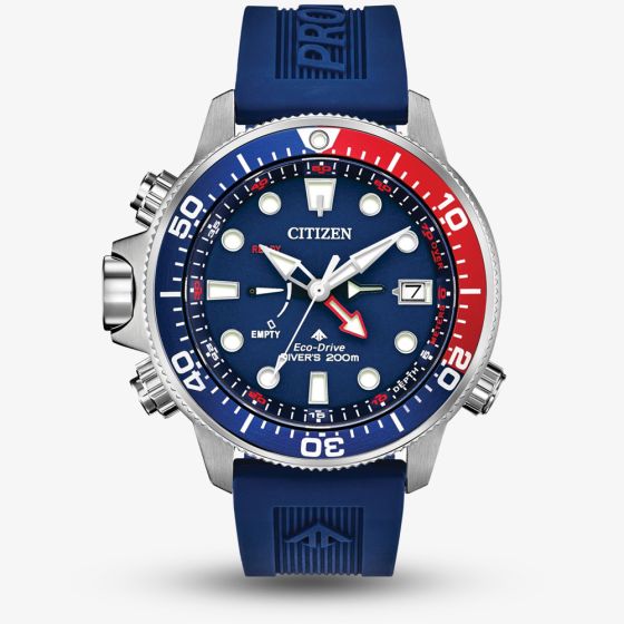 Citizen Mens Promaster Aqualand Diver Blue Rubber Strap Watch BN2038-01L