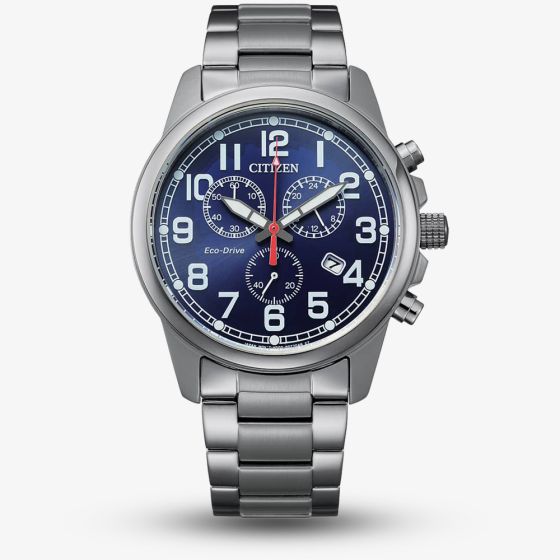 Citizen Eco-Drive Military Blue Bracelet Watch AT0200-56L