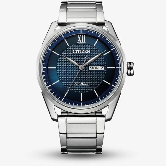 Citizen Mens Eco-Drive Blue Dial Watch AW0081-54L