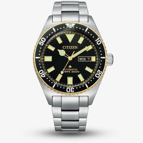 Citizen Mens Promaster Stainless Steel Black Dial Watch NY0125-83E