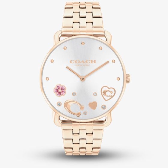 Coach Ladies Elliot Motif Dial Rose Gold Tone Watch 14504285