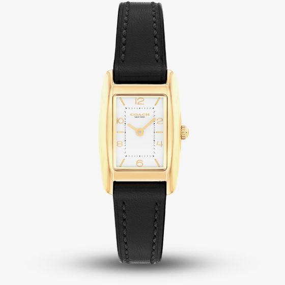 Coach Ladies Reese Black Leather Strap Watch 14504647