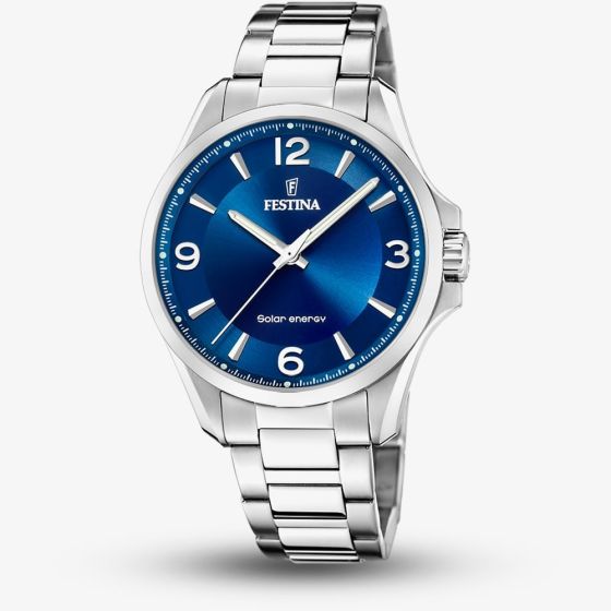 Festina Mens Solar Energy Blue Dial Watch F20656/2