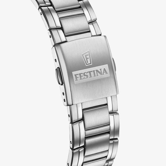 RELOJ FESTINA TIMELESS CHRONOGRAPH F20704/3 NEGRO BRAZALETE DE ACERO