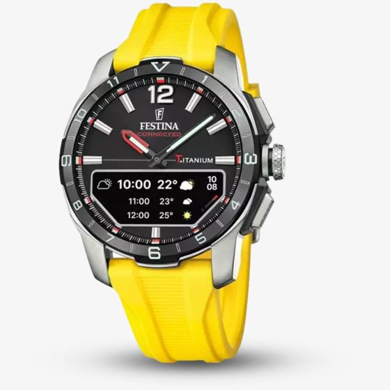 Festina Mens Connected D Yellow Dual Display Smartwatch F23000/A