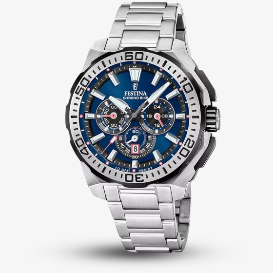 Festina Mens Chrono Bike Blue Dial Chronograph Watch F20724/2