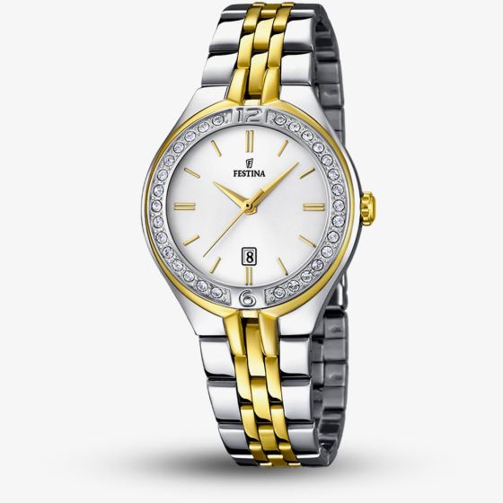 Festina Ladies Mademoiselle Two Tone Date Watch F16868/1