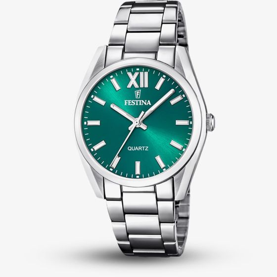 Festina Ladies Alegría Green Dial Bracelet Watch F20622/C