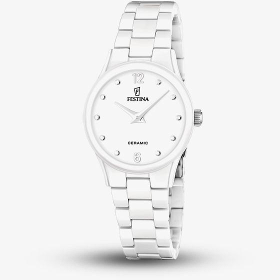 Festina Ladies Ceramic White Watch F20751/1