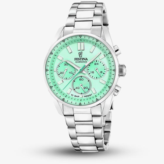 Festina Boyfriend Green Dial Chronograph Watch F20753/1