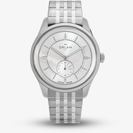 Orlam Mens Echo Silver Dial Bracelet Watch ORSSBEC005
