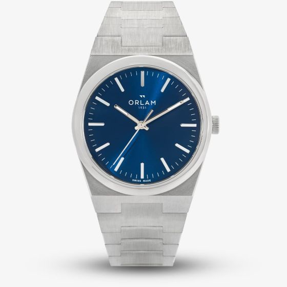 Orlam Mens Elan Blue Dial Silver Bracelet Watch ORSSBEL003