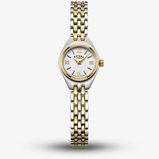 Rotary Ladies Cocktail Two-Tone Silver Dial Watch LB05126/70