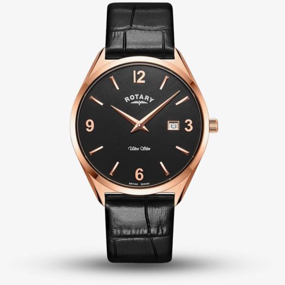 Rotary Mens Ultra Slim Strap Watch GS08014/04