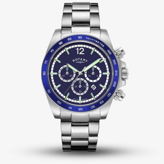 Rotary Mens Henley Chronograph Blue Dial Watch GB05440/05