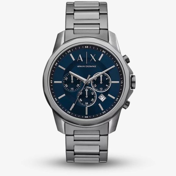 Armani Exchange Banks Gunmetal Blue Chronograph Watch AX1731