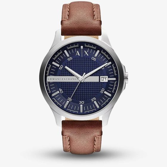 Armani Exchange Hampton Brown Leather Watch AX2133