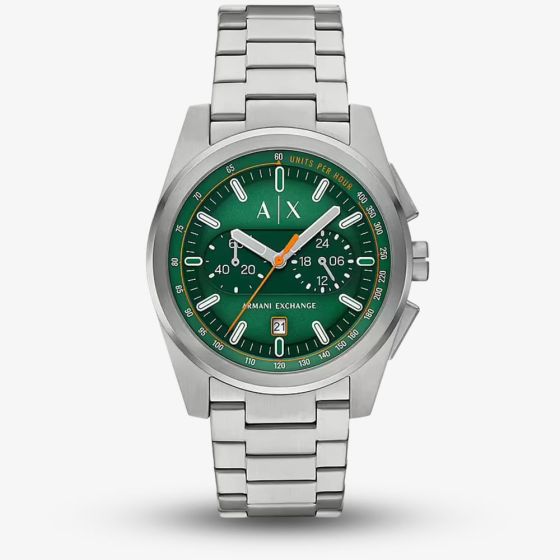 Armani Exchange Mens Parker Green Chronograph Watch AX2862