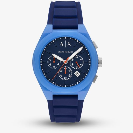 Armani Exchange Mens Sync Two Tone Blue Chronograph Watch AX4170