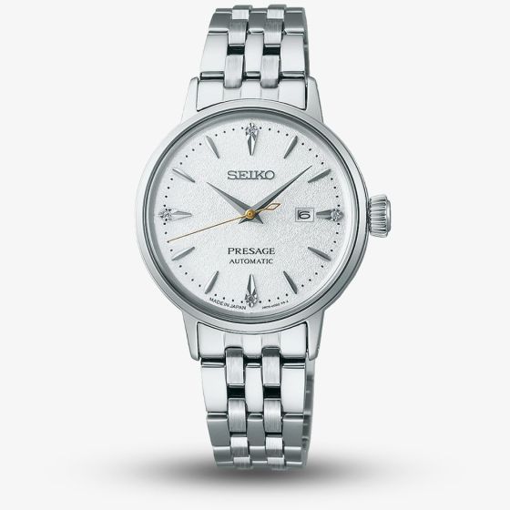 Seiko Ladies Presage Cocktail Time Hot Buttered Rum Diamond Watch SRE017J1