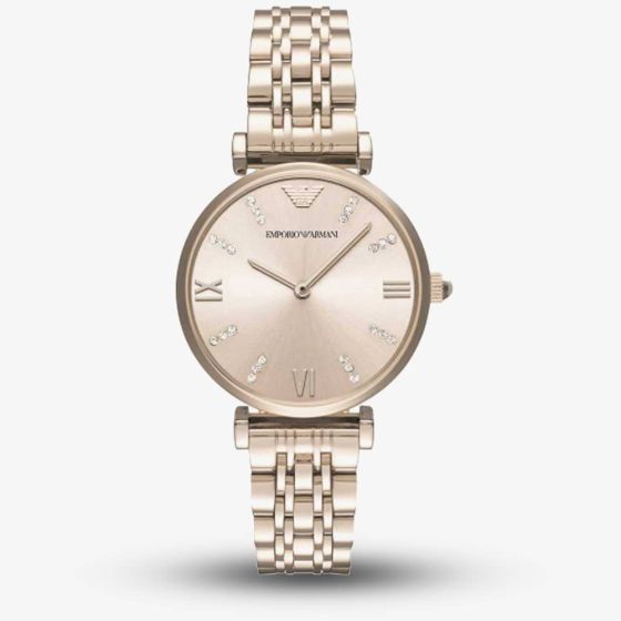 Emporio Armani Ladies Gold Blush Bracelet Watch AR11059