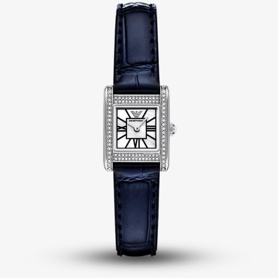 Emporio Armani Ladies Genni Blue Leather Strap Watch AR11718