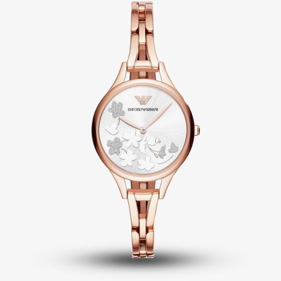 Emporio Armani Ladies Rose Tone Bracelet Watch AR11108