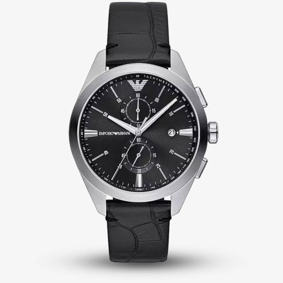 Emporio Armani Mens Claudio Black Dial Watch AR11542