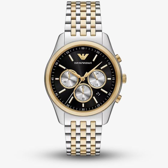 Emporio Armani Mens Antonio Two-Tone Chronograph Watch AR11713