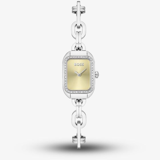 BOSS Hailey Silver Link Crystal Bracelet Watch 1502656