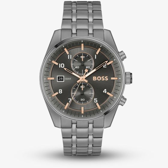 BOSS Skytraveller Grey Chronograph Watch 1514153