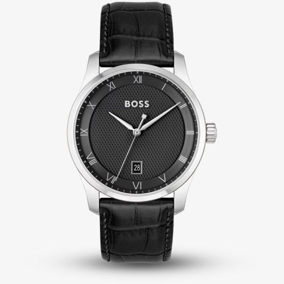 BOSS Principle Black Leather Watch 1514122