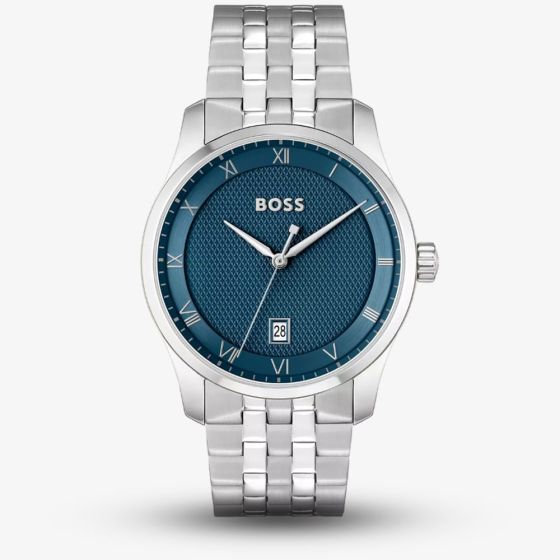 BOSS Mens Principle Blue Watch And Cardholder Set 1570178