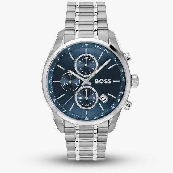 BOSS Mens Grand Prix 44 Blue Chronograph Watch 1514226