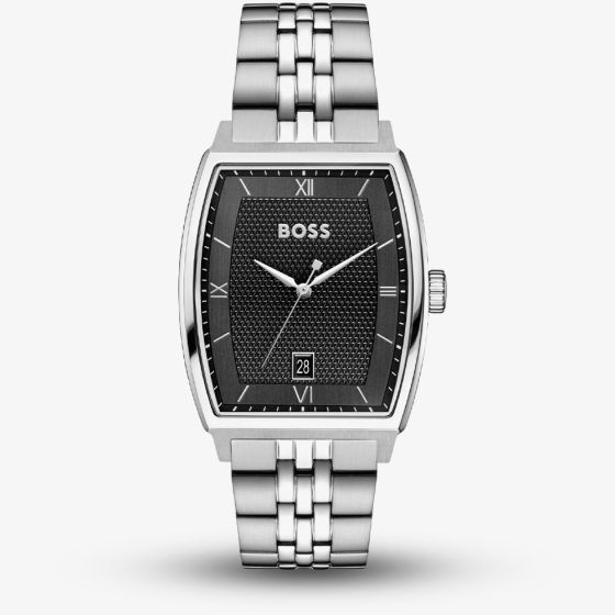 BOSS Mens Principle Arc Black Dial Bracelet Watch 1514353