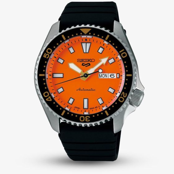 Seiko Mens 5 Sports SKX Redux Daichi Orange Watch SRPL89K1