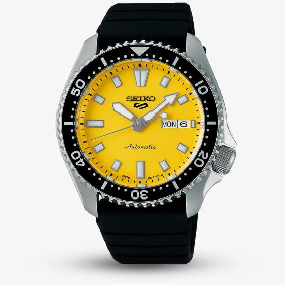 Seiko Mens 5 Sports SKX Redux Ki-Iro Yellow Watch SRPL87K1