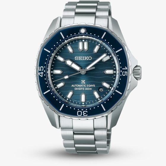 Seiko Mens Prospex Polygonal Blue Dial Diving Watch SPB483J1